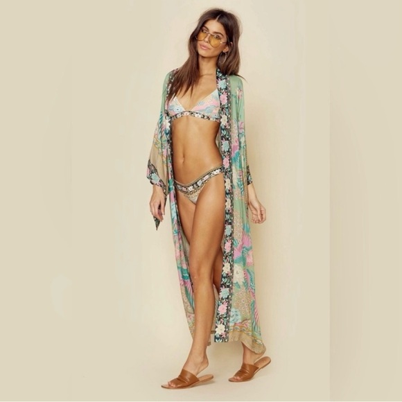 Spell Cloud Dancer Long Kimono with belt - GUC OS - Picture 5 of 12